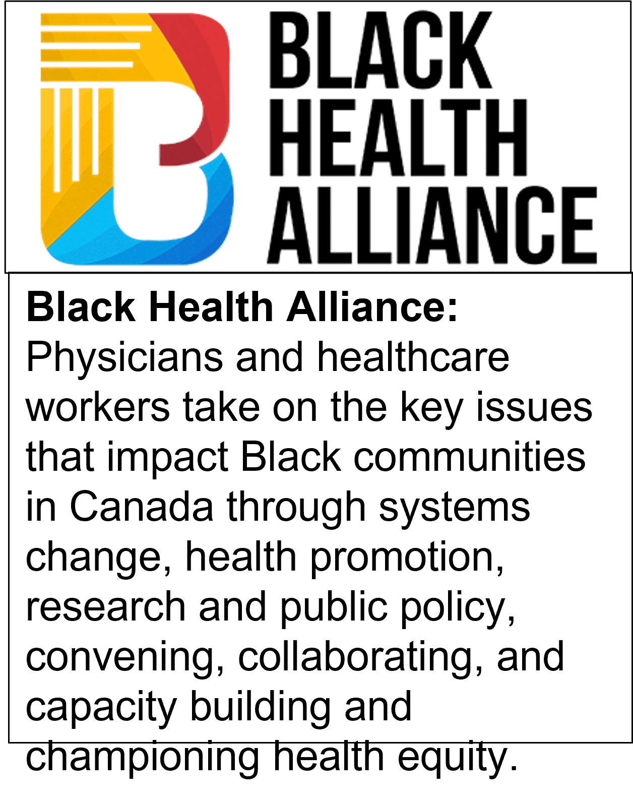 black health alliance
