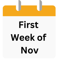 First Week of Nov Calendar Icon