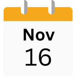 Nov 16 Calendar Icon