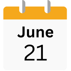 June 21 Calendar Icon