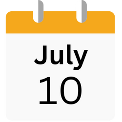 July 10 Calendar Icon