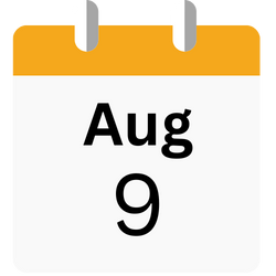 Aug 9 Calendar Icon