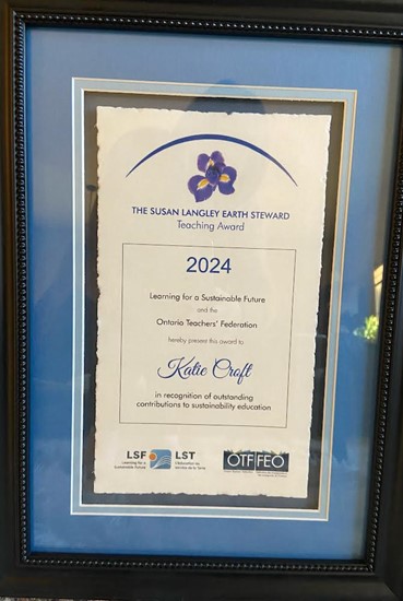 Susan Langley Earth Steward Teaching Award