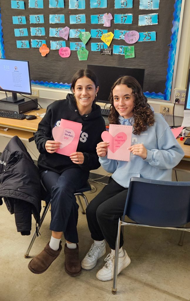 St. Mary's Students with cards