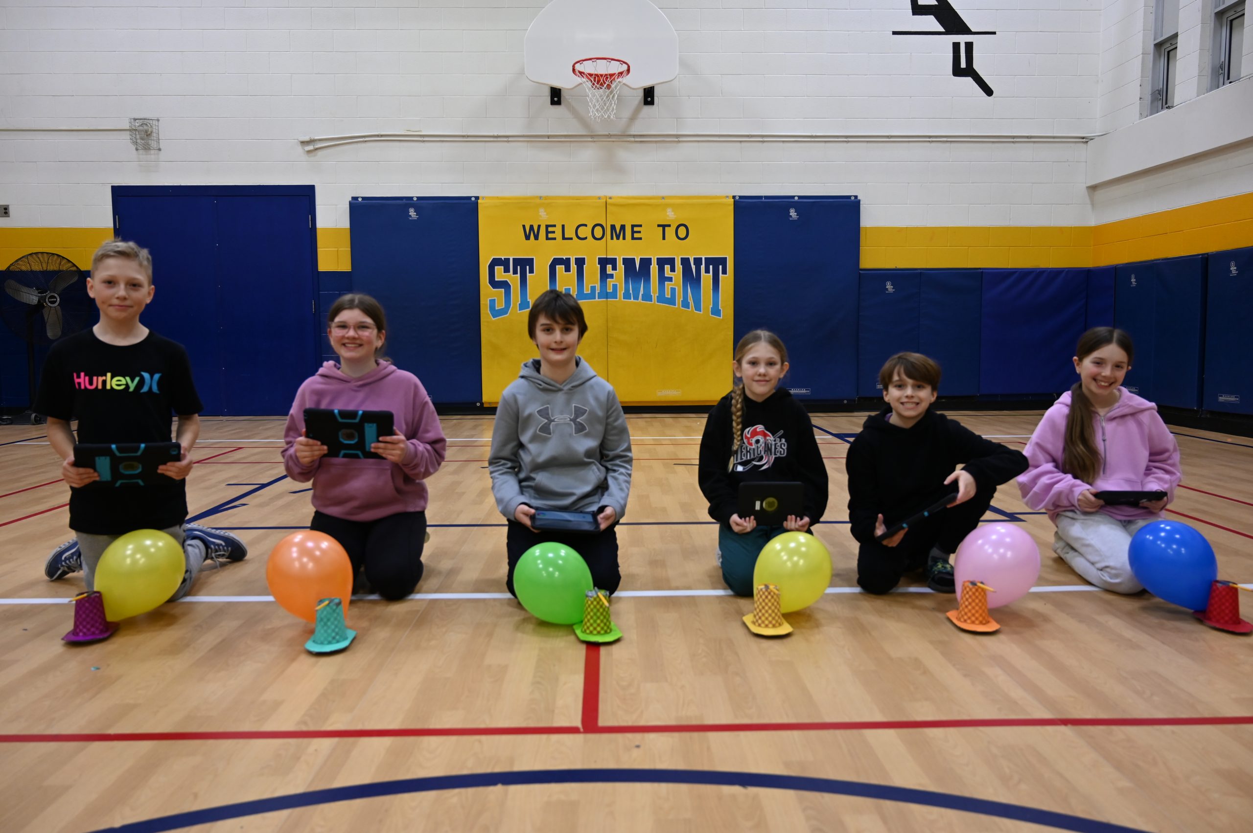 Students at St. Clements in a gym setting