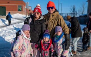 Family on Winter Walk Day