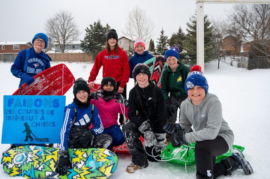 St Matthew Students - Sleds