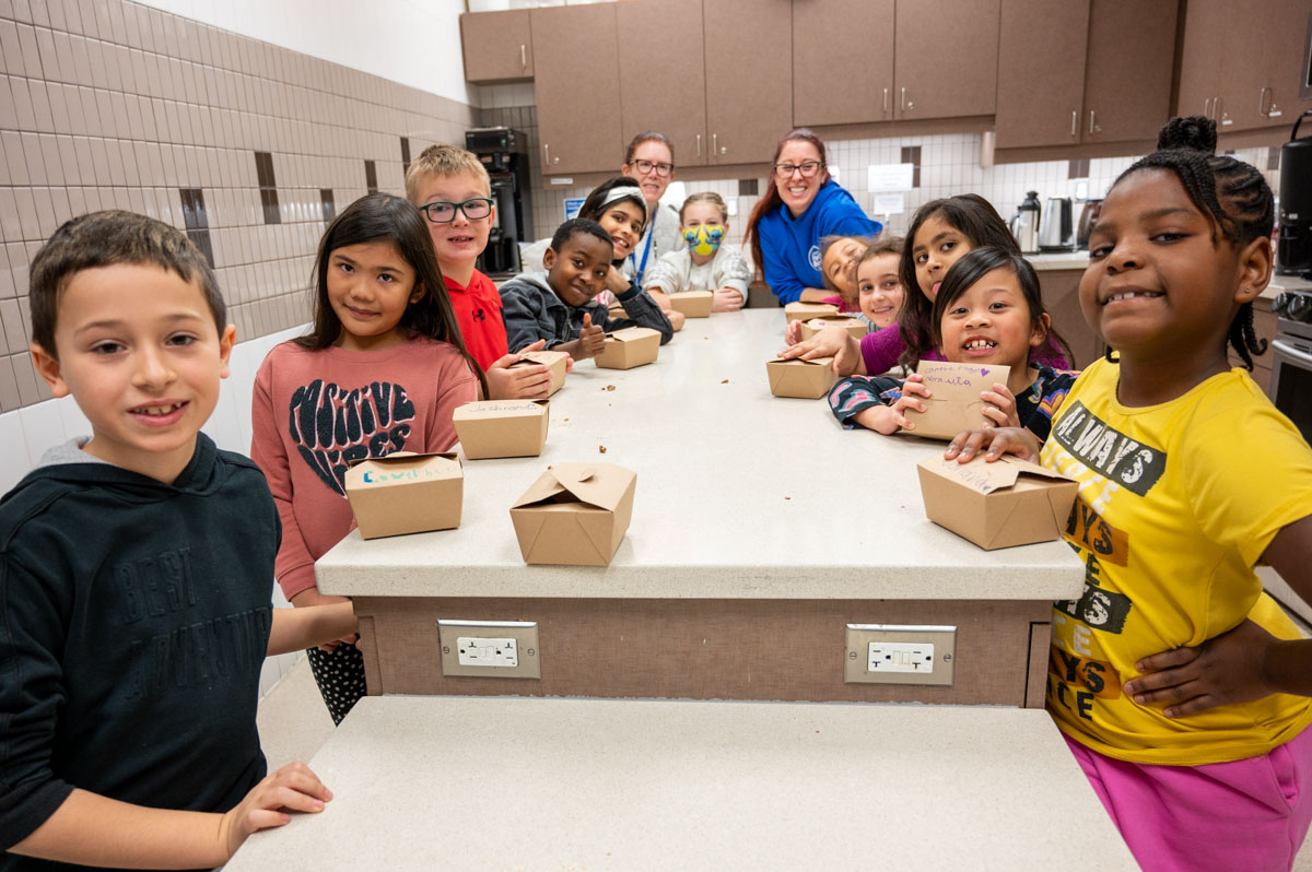 Students at St. Michael Cooking